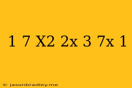 (1/7)^x^2-2x-3=7^x+1