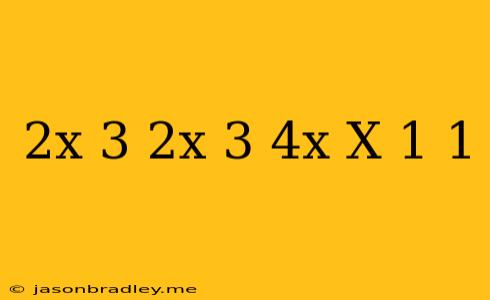 (2x-3)(2x+3)=4x(x+1)-1