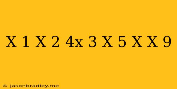 (x+1)(x-2)-(4x-3)(x+5)=x(x-9)