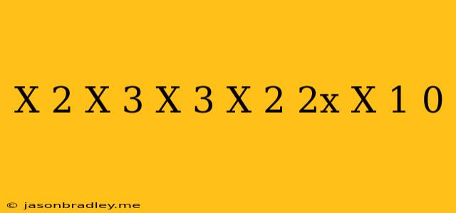 (x+2)(x+3)+(x-3)(x-2)-2x(x+1)=0