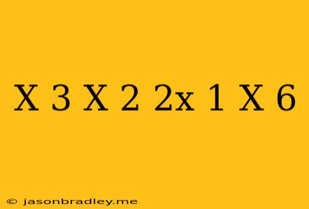 (x+3)(x+2)-(2x-1)(x-6)