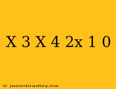 (x+3)(x-4)(2x+1)=0