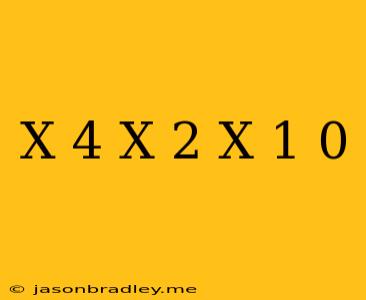 (x+4)(x+2)(x-1)=0