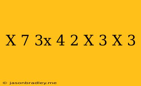 (x+7)-3x=4(2-x)-3(x-3)