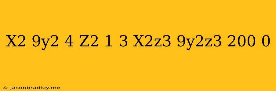 (x^2+9y^2/4+z^2-1)^3-x^2z^3-9y^2z^3/200=0