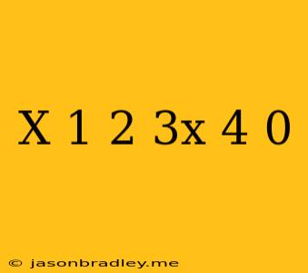 (x-1)^2-3x+4=0