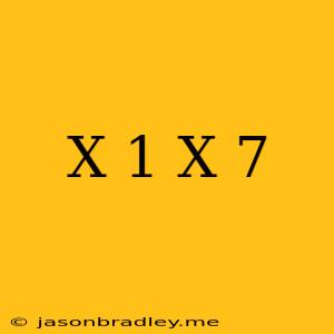 (x-1)(x+7)