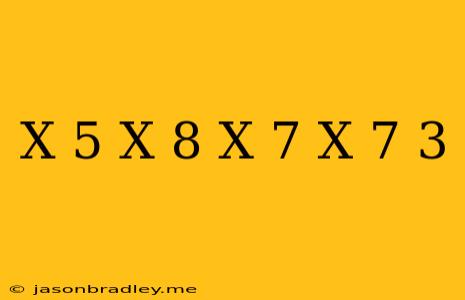 (x-5)(x+8)-(x-7)(x+7)=3