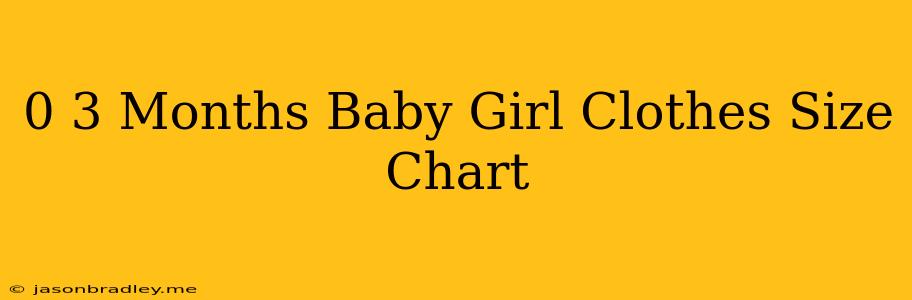 0-3 Months Baby Girl Clothes Size Chart