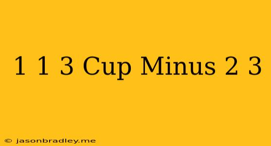 1 1/3 Cup Minus 2/3