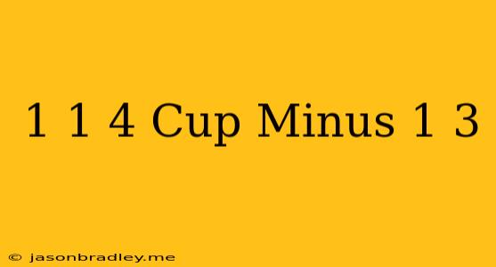 1 1/4 Cup Minus 1/3