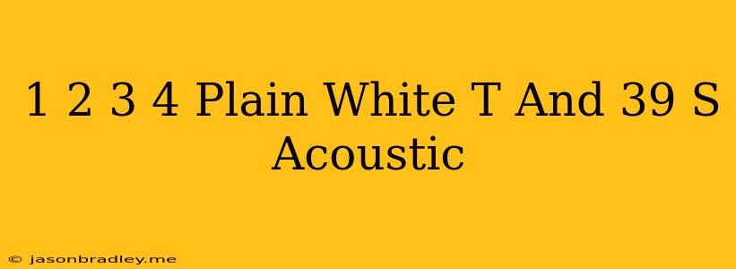 1 2 3 4 Plain White T's Acoustic