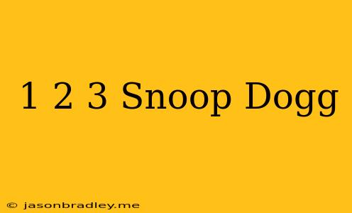 1 2 3 Snoop Dogg