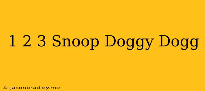 1 2 3 Snoop Doggy Dogg