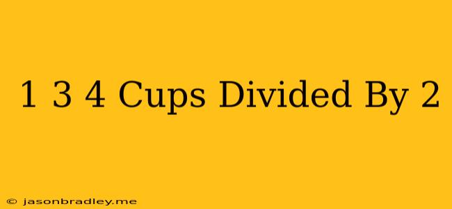 1 3/4 Cups Divided By 2