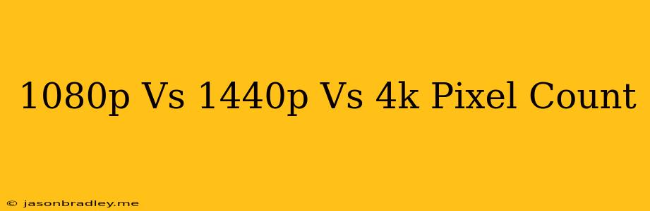 1080p Vs 1440p Vs 4k Pixel Count