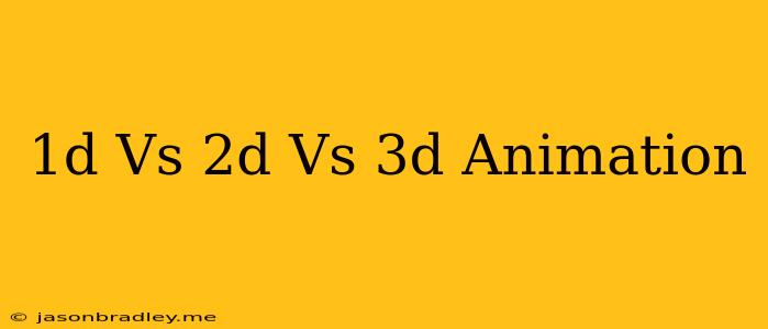 1d Vs 2d Vs 3d Animation