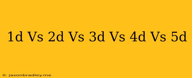 1d Vs 2d Vs 3d Vs 4d Vs 5d