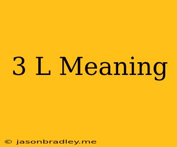 3 L Meaning