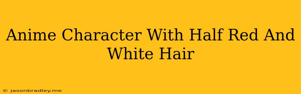 Anime Character With Half Red And White Hair