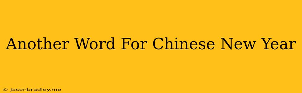 Another Word For Chinese New Year