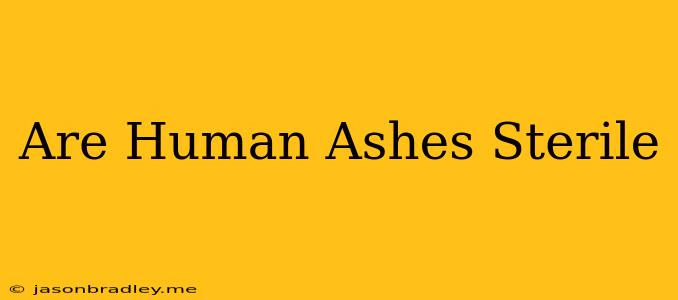 Are Human Ashes Sterile