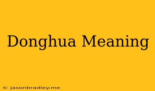 Donghua Meaning